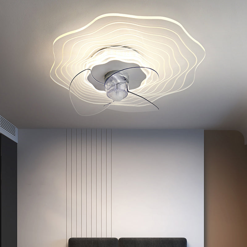 Metal Ceiling Fan Lamp Simplicity Style LED Ceiling Light Fixture