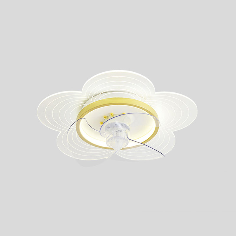 Metal Ceiling Fan Lamp Simplicity Style LED Ceiling Light Fixture