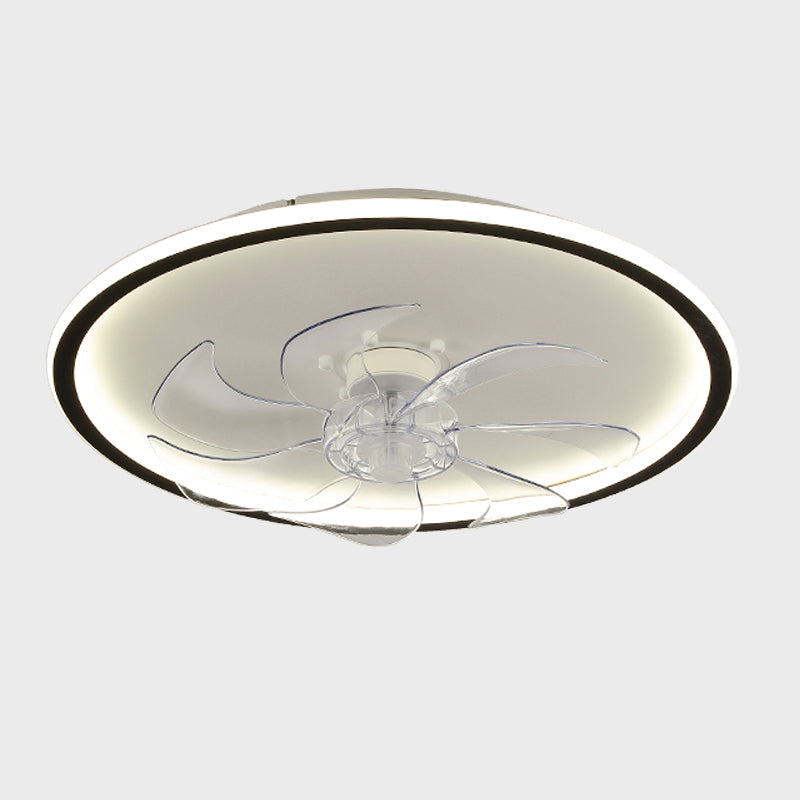 1-Light Ceiling Fan Light Modern Style Metal Ceiling Fan Lighting for Bedroom