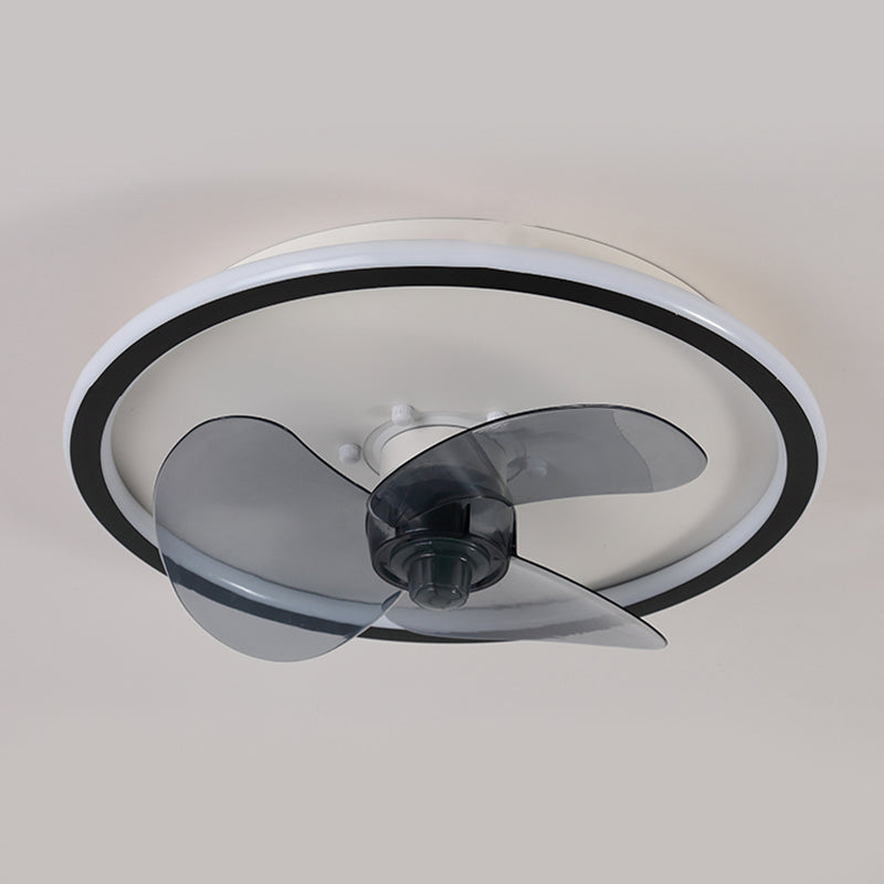 1-Light Ceiling Fan Light Modern Style Metal Ceiling Fan Lighting for Bedroom