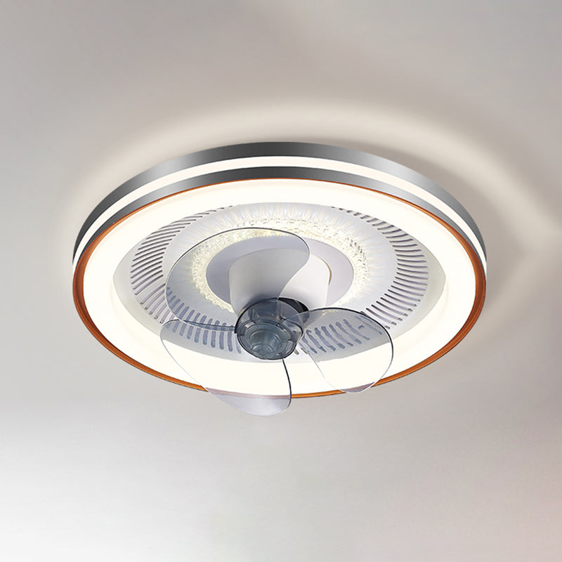 Metal Round Ceiling Fan Light Modern-Style LED Ceiling Mounted Light