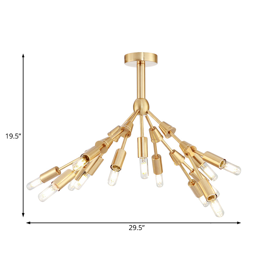 Lampadario in metallo sputnik lampadario modernista 13 lampadine oro a soffitto appeso per soggiorno