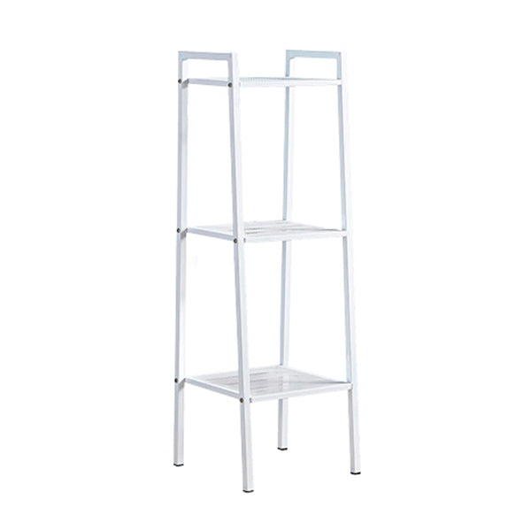 Modern Style Bookshelf Ladder Open Back Metal Bookcase for Home