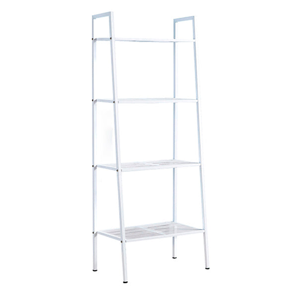 Modern Style Bookshelf Ladder Open Back Metal Bookcase for Home
