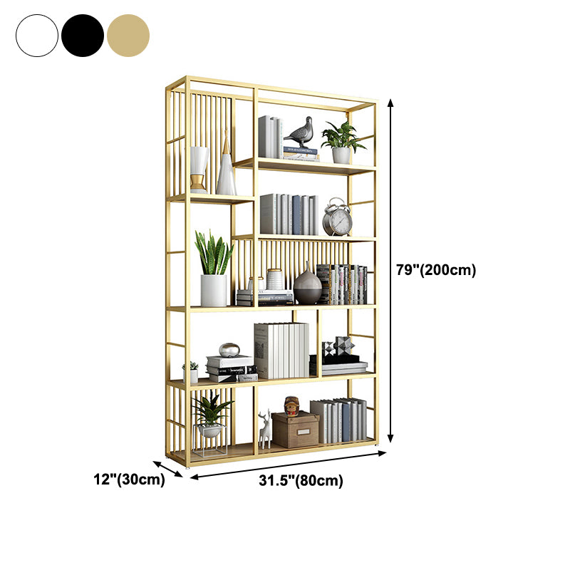 78.74"H Bookcase Contemporary Style Open Back Bookshelf for Home Office