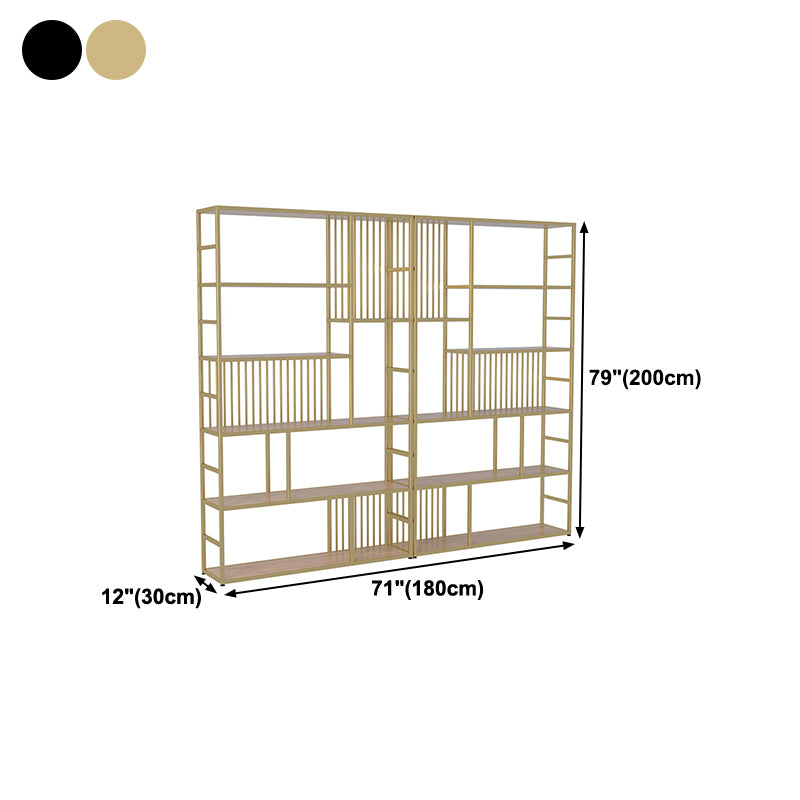 78.74"H Bookcase Contemporary Style Open Back Bookshelf for Home Office