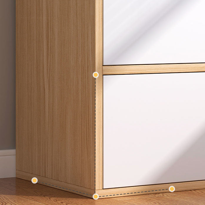 Engineered Wood Shelf Bookcase With Cabinets Rectangular Bookshelf