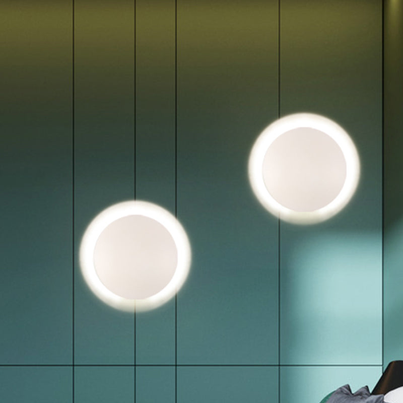 Semisfeer Acryl Wandlicht Modernisme Wit/goud LED SCONCE Licht in warm/wit licht voor slaapkamer