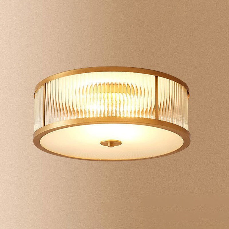 Brass Shaded Flush Mount Ceiling Light Vintage Glass Flush Ceiling Light Fixture