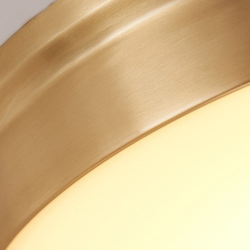Brass Shaded Flush Mount Ceiling Light Vintage Glass Flush Ceiling Light Fixture