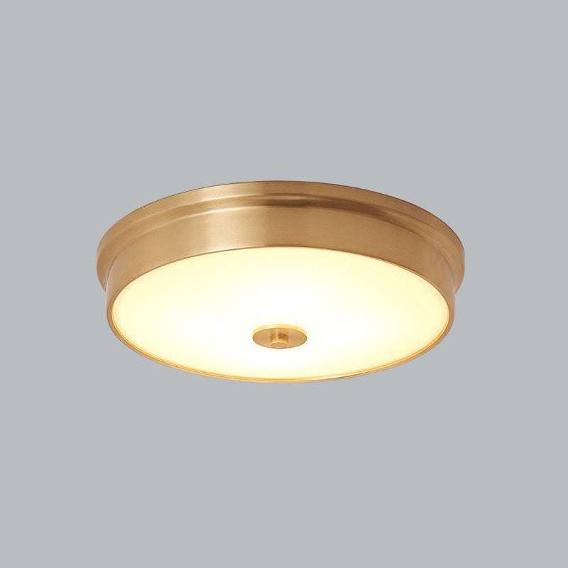 Brass Shaded Flush Mount Ceiling Light Vintage Glass Flush Ceiling Light Fixture