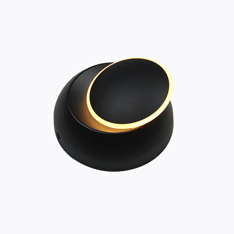Nordic Style Aluminum Wall Light Round Rotatable LED Wall Sconce for Bedroom