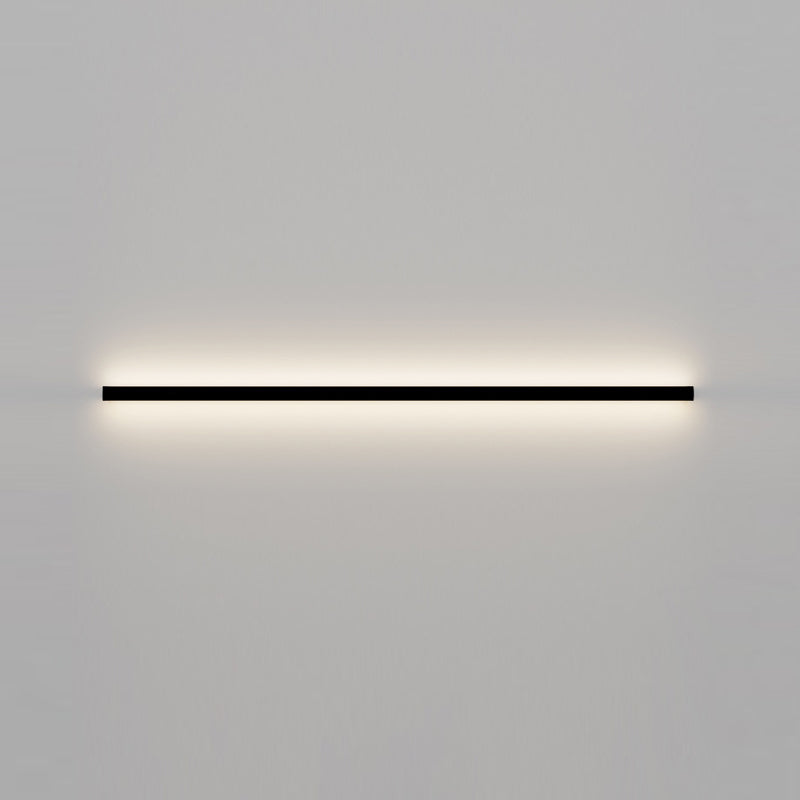 Aluminum Straight Wall Light Modern Black LED Wall Sconce for Living Room