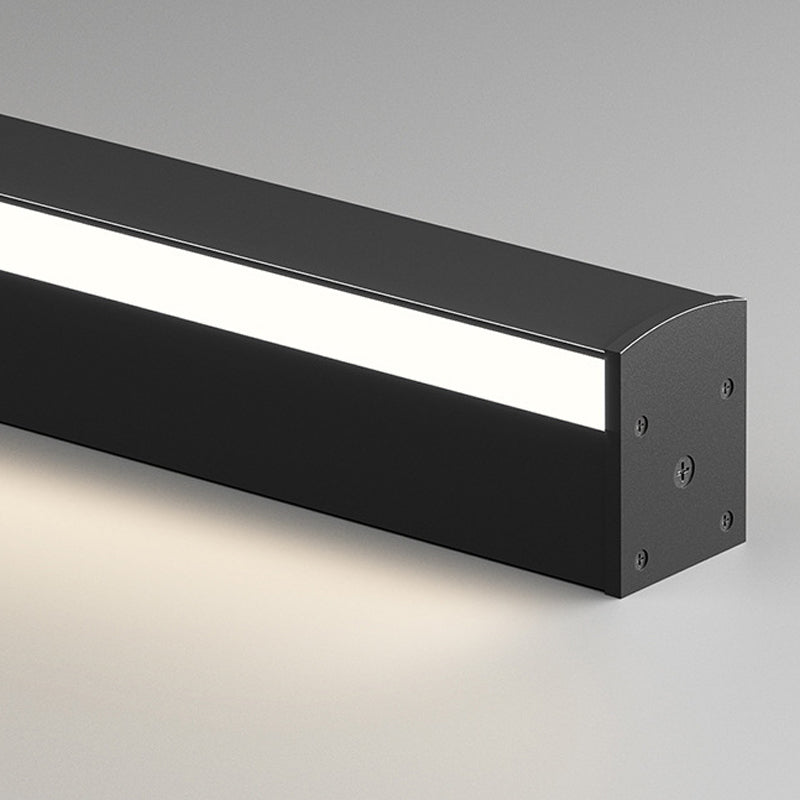 Aluminum Straight Wall Light Modern Black LED Wall Sconce for Living Room
