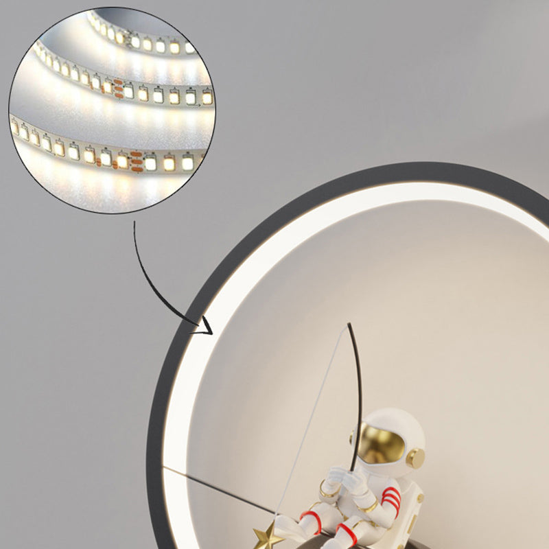 Modern Style Wall Light Fixture Creative Astronaut Wall Light Sconce for Bedroom