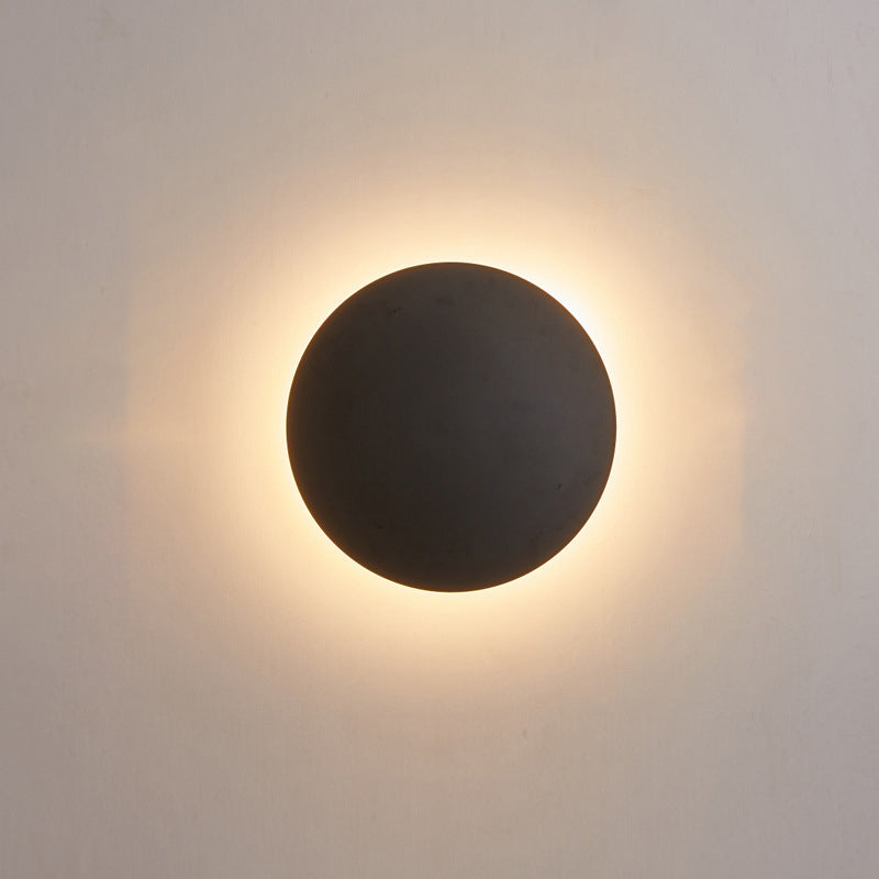 Metal Round Shape Wall Lighting Modern Style 1 Light Wall Mounted Light Fixture