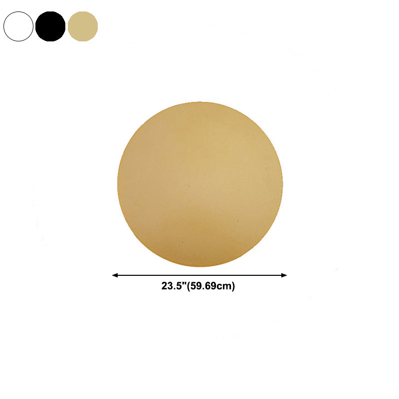 Metal Round Shape Wall Lighting Modern Style 1 Light Wall Mounted Light Fixture