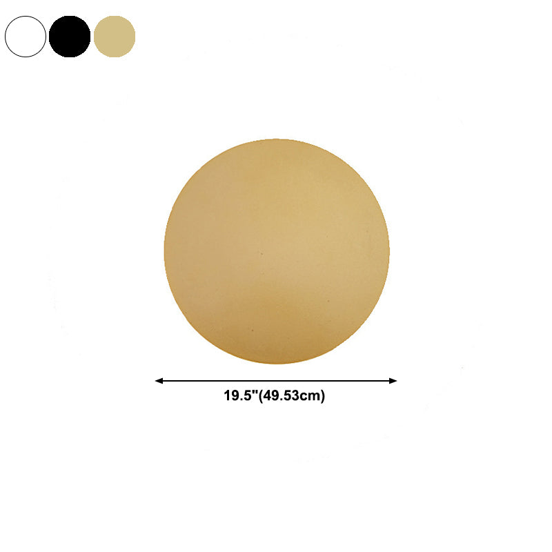 Metal Round Shape Wall Lighting Modern Style 1 Light Wall Mounted Light Fixture