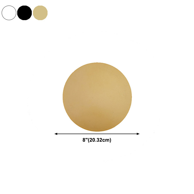Metal Round Shape Wall Lighting Modern Style 1 Light Wall Mounted Light Fixture