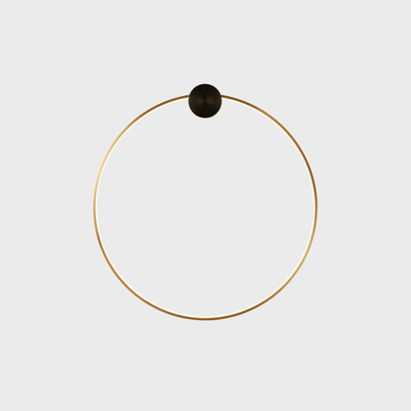 Metal Round Shape Wall Lighting Modern Style 1 Light Wall Mounted Light Fixture
