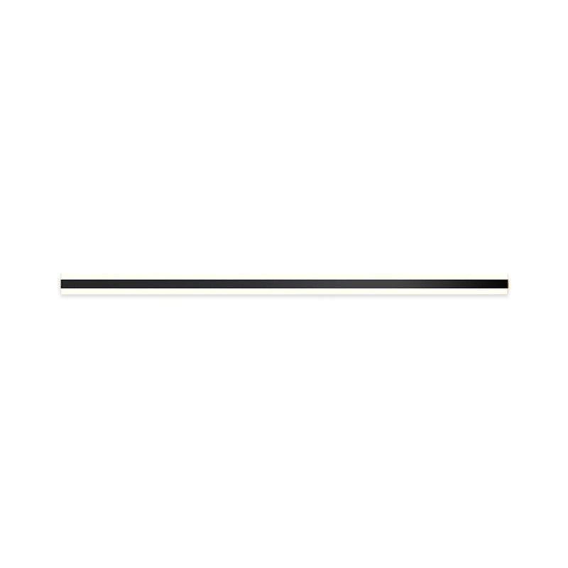 Linear Shape Metal Wall Lighting Modern Style 1 Light Wall Mounted Light Fixture in Black
