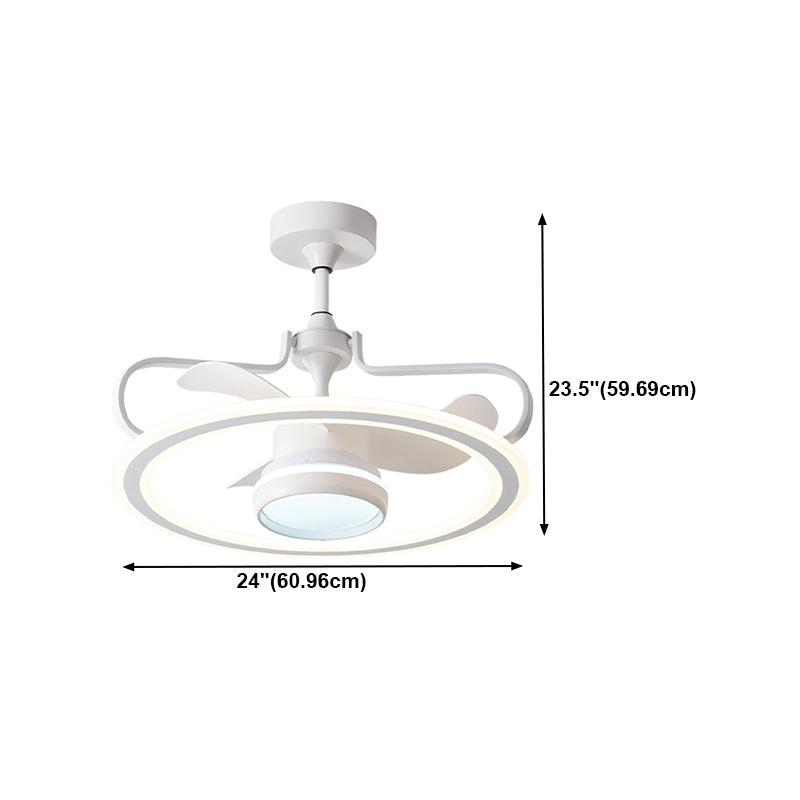 Kids Style Circle Shape Ceiling Fan Lamps Metal 2 Light Ceiling Fan Lighting