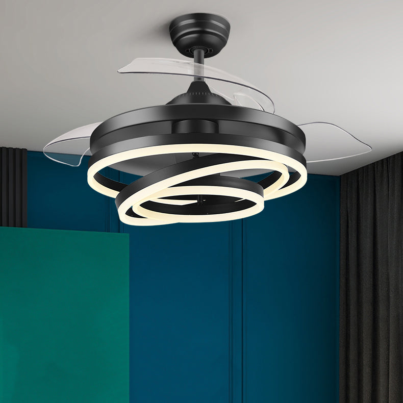 Kids Style Circle Shape Ceiling Fan Lamps Metal 3 Light Ceiling Fan Lighting