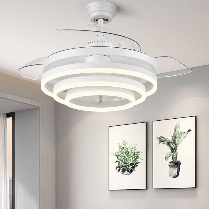 Kids Style Circle Shape Ceiling Fan Lamps Metal 3 Light Ceiling Fan Lighting