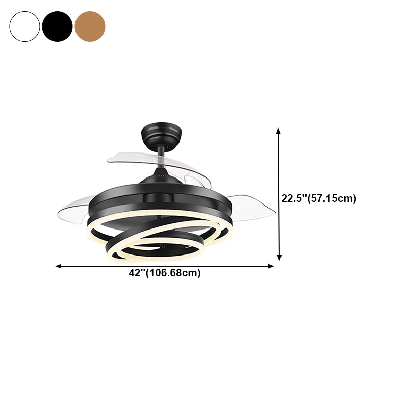 Kids Style Circle Shape Ceiling Fan Lamps Metal 3 Light Ceiling Fan Lighting