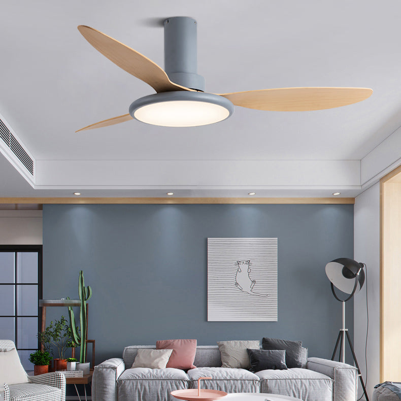 Kids Style Round Ceiling Fan Lighting Metal 1 Light Ceiling Fan Lamp for Living Room