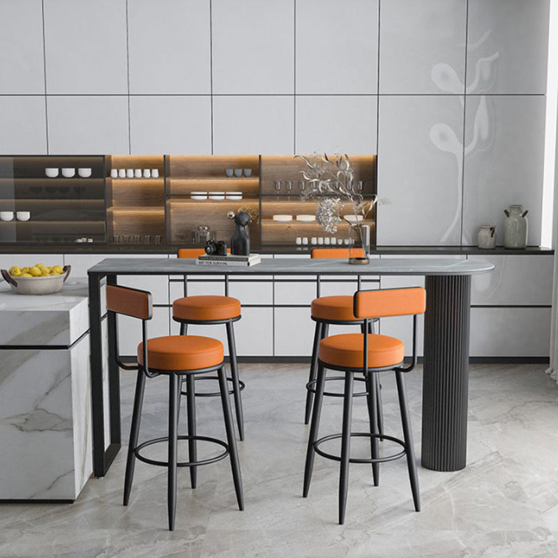 Nordic Simple Bar Table Stone Top Free Form Top Bistro Table for Restaurant