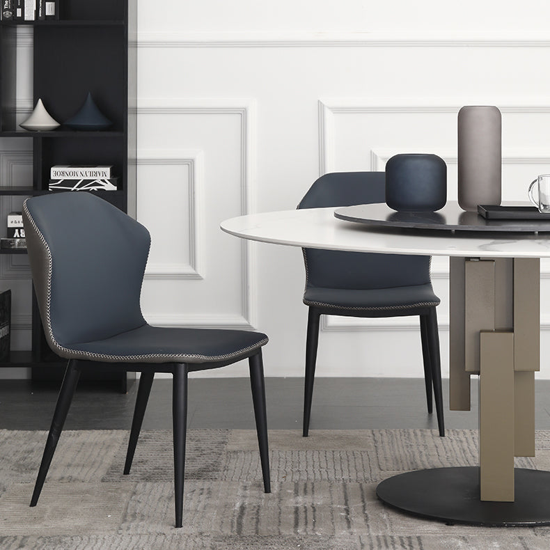 Modern Dinette Set 1/3/4/5/7 Pieces Round Sintered Stone Dining Table Set with Turntable