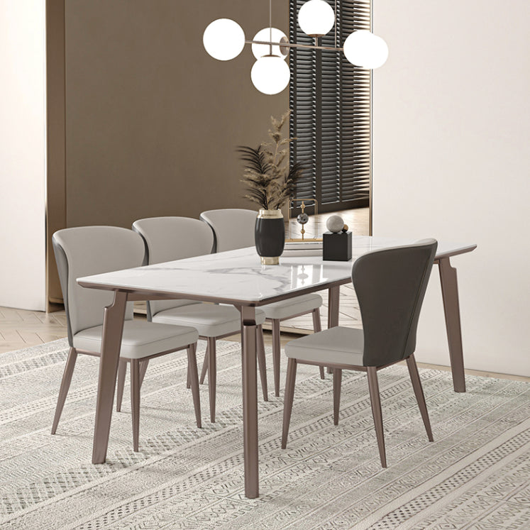 Designer Style Sintered Stone Dining Set Rectangle 1/2/4/5/7 Pieces Dining Room Table Set