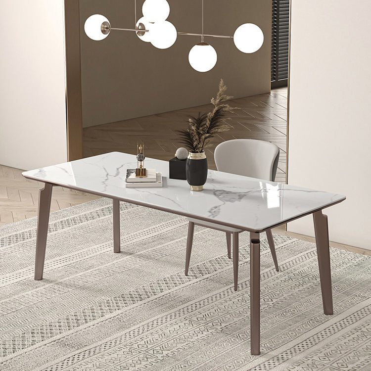 Designer Style Sintered Stone Dining Set Rectangle 1/2/4/5/7 Pieces Dining Room Table Set
