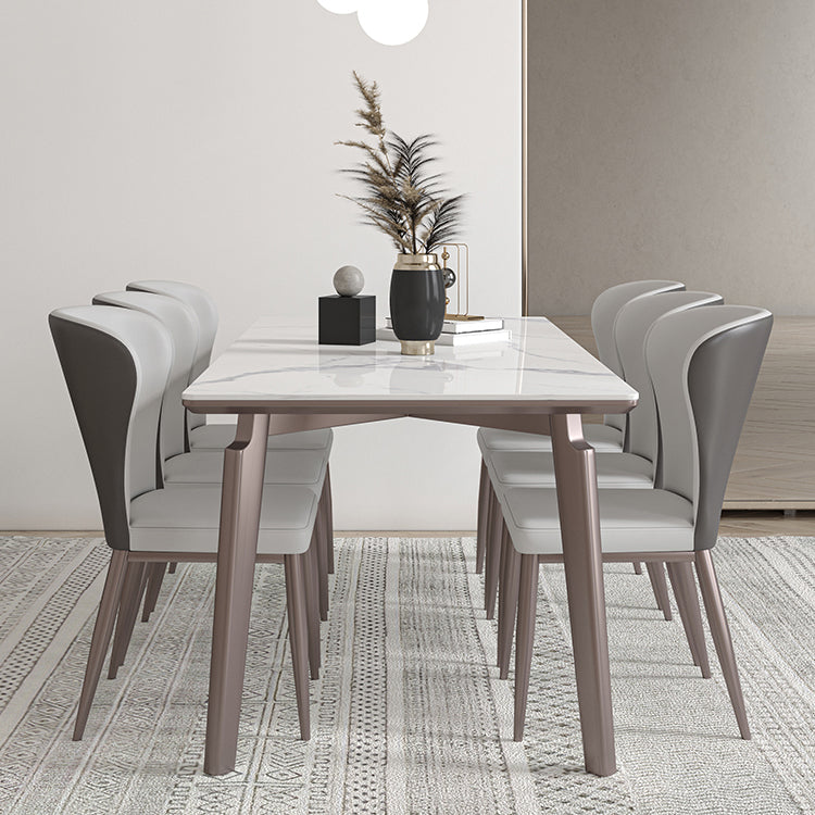 Designer Style Sintered Stone Dining Set Rectangle 1/2/4/5/7 Pieces Dining Room Table Set
