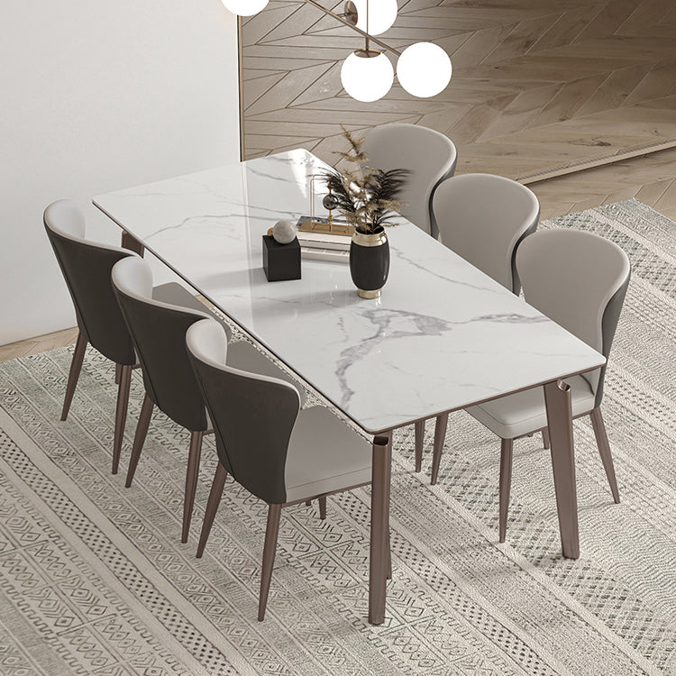 Designer Style Sintered Stone Dining Set Rectangle 1/2/4/5/7 Pieces Dining Room Table Set
