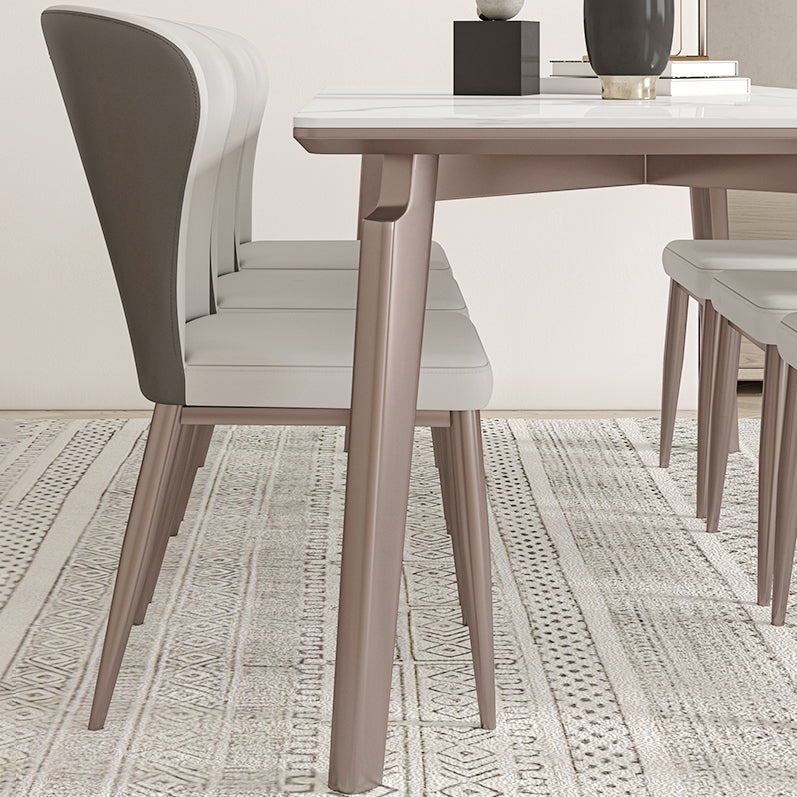 Designer Style Sintered Stone Dining Set Rectangle 1/2/4/5/7 Pieces Dining Room Table Set