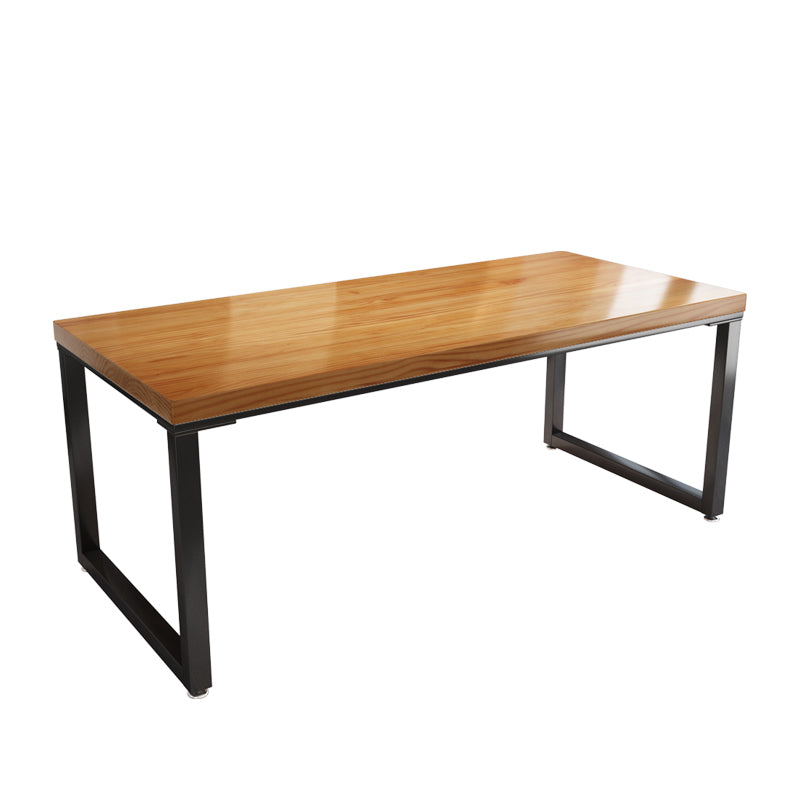Rectangle Dining Table Contemporary Style Solid Wood Brown Dinner Table