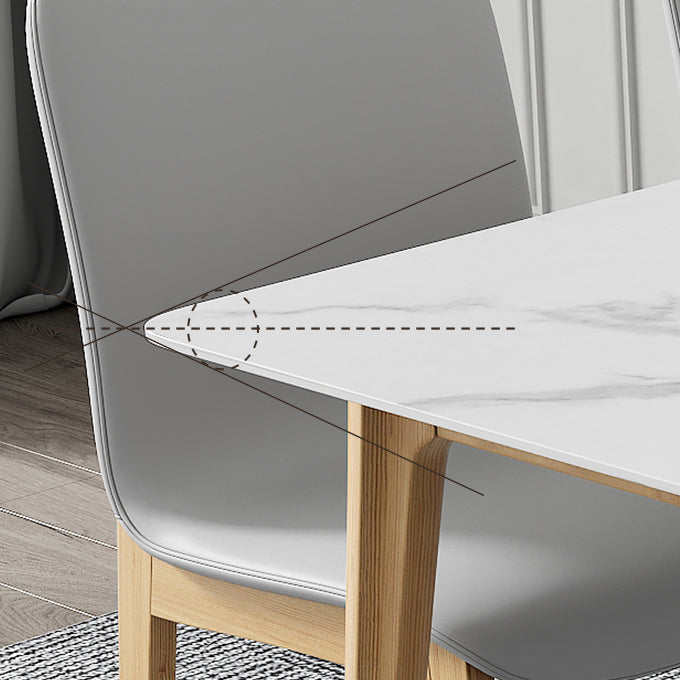 Rectangle 4 Legs Luxury Table Fixed Table with Sintered Stone