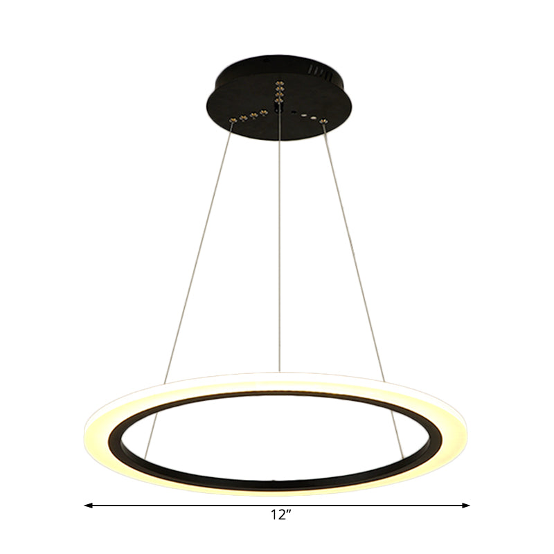 Acrylic contemporaneo a pendente ad anello Acrilico contemporaneo 1/2/3 Luci a LED Gold Hanging Light Aibro