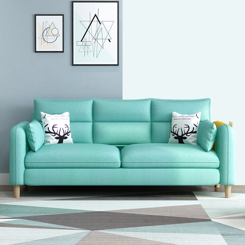 Contemporary Sewn Pillow Back Standard 3-seater Stationary Sofa