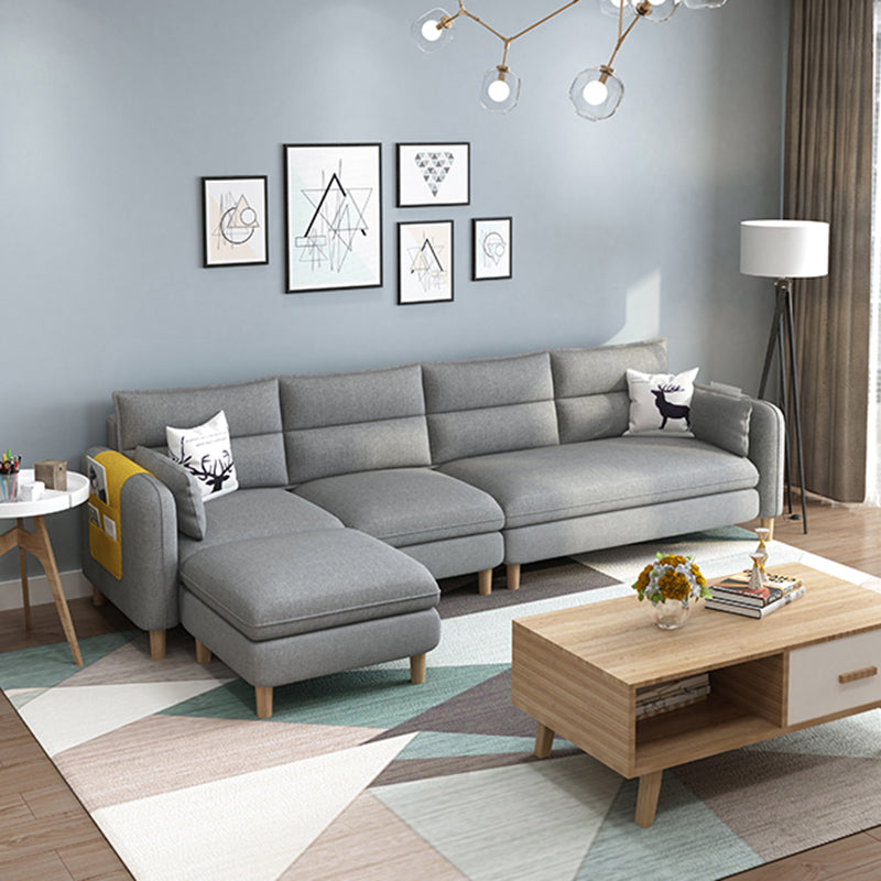 Contemporary Sewn Pillow Back Standard 3-seater Stationary Sofa