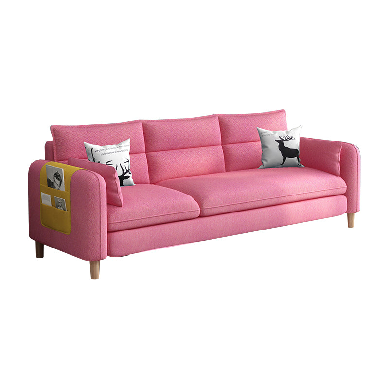 Contemporary Sewn Pillow Back Standard 3-seater Stationary Sofa