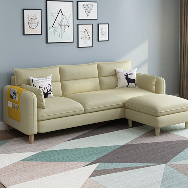 Contemporary Sewn Pillow Back Standard 3-seater Stationary Sofa