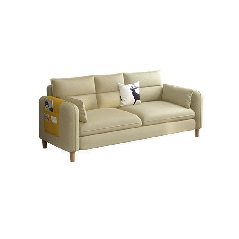 Contemporary Sewn Pillow Back Standard 3-seater Stationary Sofa