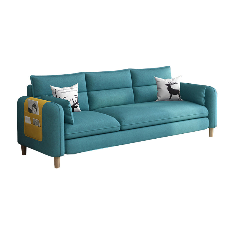 Contemporary Sewn Pillow Back Standard 3-seater Stationary Sofa