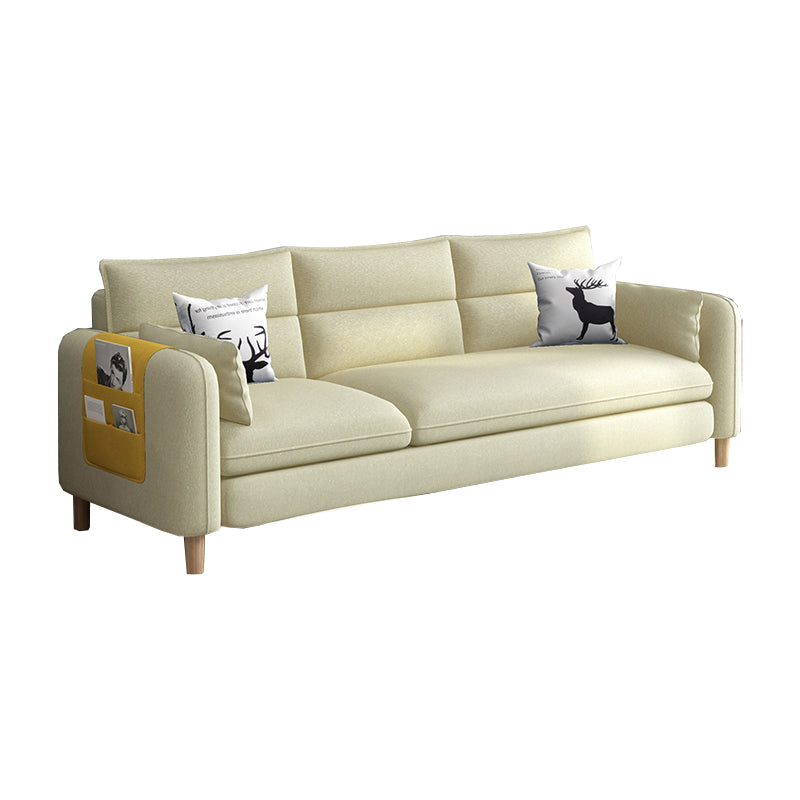 Contemporary Sewn Pillow Back Standard 3-seater Stationary Sofa
