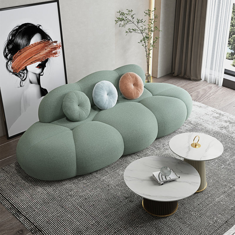 Modern Wool Armless Sofa for Living Room 37.4" Wide 28.74" High