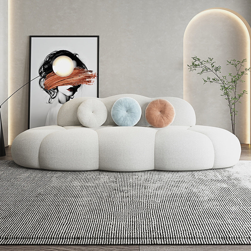 Modern Wool Armless Sofa for Living Room 37.4" Wide 28.74" High