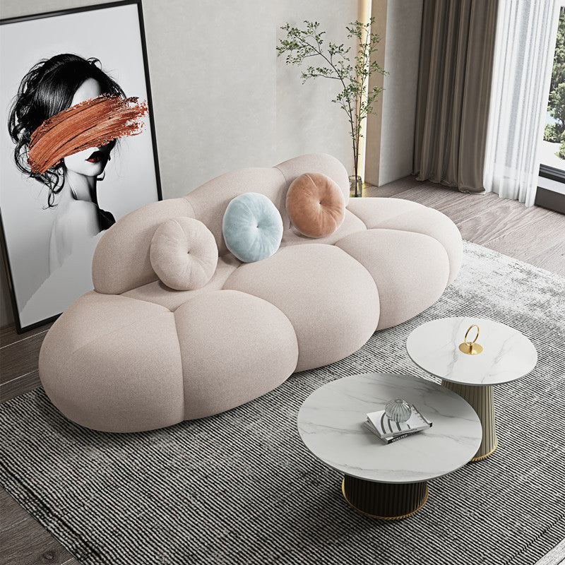 Modern Wool Armless Sofa for Living Room 37.4" Wide 28.74" High